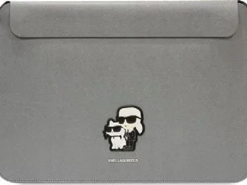 Karl Lagerfeld Saffiano Silver MacBook-fodral 16"