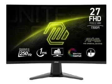 Spelskärm - MSI - 27'' Curved 1500R - QHD - 1ms - 250Hz - HDR Ready - Adaptive Sync - VESA-kompatibel