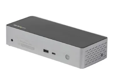 StarTech.com USB-C Dock, 4K 60Hz Quad Monitor DisplayPort & HDMI, Universal USB C Docking Station with 100W Power Delivery Charging, USB Hub w/ 1x US