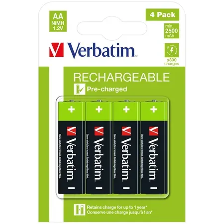 Verbatim Premium laddningsbara batterier AA/HR6, 4-pack