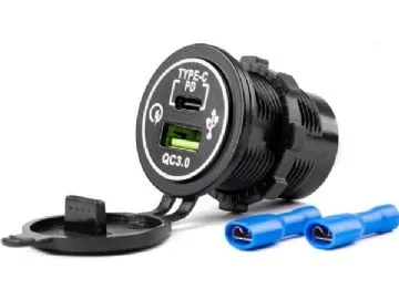 Vattentät kroviklis su usb-uttag + usb-c 12v 24v mod-08 amio-02858
