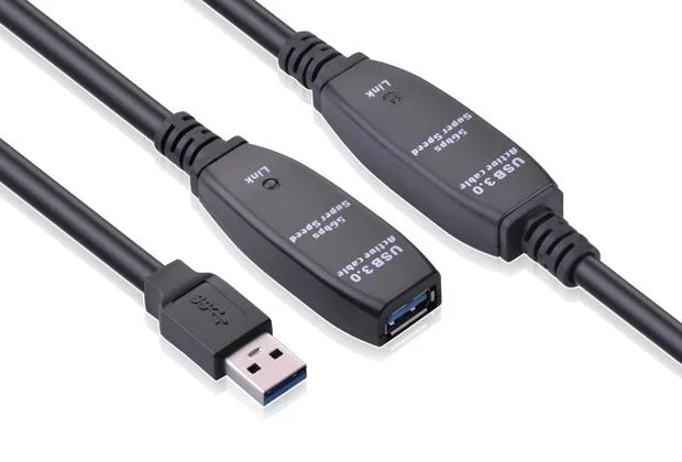 USB 3.0-förlängningskabel Elivi, Typ A, aktiv, 15 meter