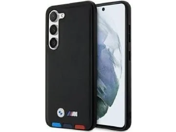 BMW Etui BMW BMHCS23S22PTDK Samsung Galaxy S23 czarny/black Leather Stamp Tricolor