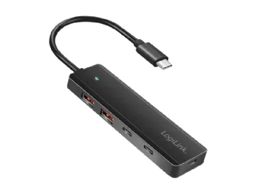 USB 3.2 Gen2 Hub, 4-port, 2x USB-A & 2x USB-C, black