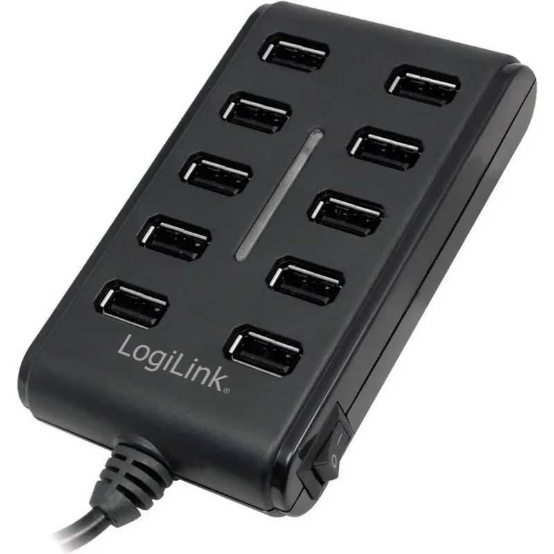 LogiLink UA0125 USB-hubb, USB 2.0, svart