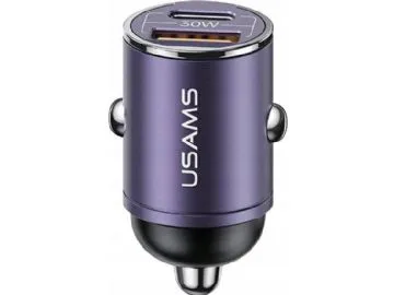 Usams billaddare USAMS C38 USB-A, USB-C 30W PD snabbladdning