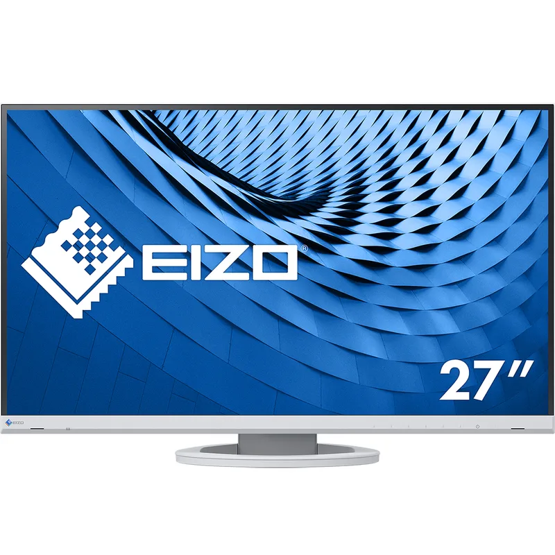 27" Eizo FlexScan EV2760, IPS 2560x1440, 5 ms, höjdjusterbar, pivot, DVI/HDMI/2xDP, högtalare, USB 3.2-hubb
