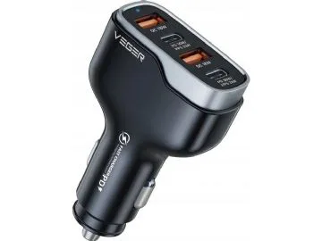 Veger VEGER billaddare 2 x USB A + 2 x Typ C PD QC 3A 66W CC53-2A2C svart