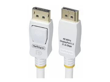 StarTech.com 10ft White VESA Certified DisplayPort 1.2 Cable with Latches