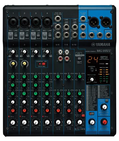 Yamaha MG10XU mixerbord 10 kanaler