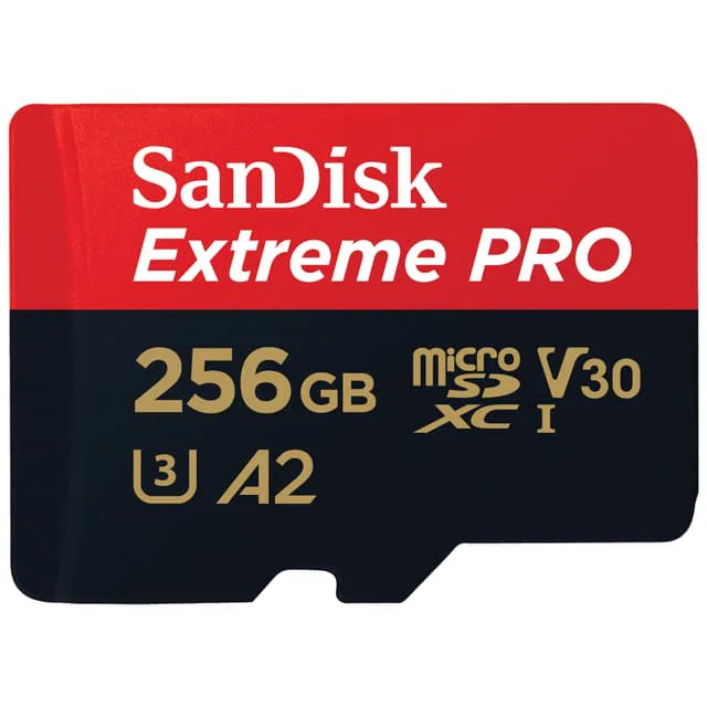 SanDisk MicroSDXC Extreme Pro 256 GB minneskort