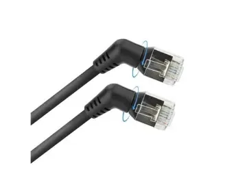 ACT Cat6a U/FTP slimline patchkabel svart 7 m