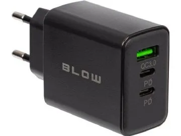 Blow 76-025# nätladdare usb-uttag + usb-cx2 qc+pd 40w