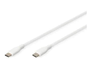 DIGITUS USB 2.0 Anschlusskabel Typ C -C Silikon St/St 0,5m w