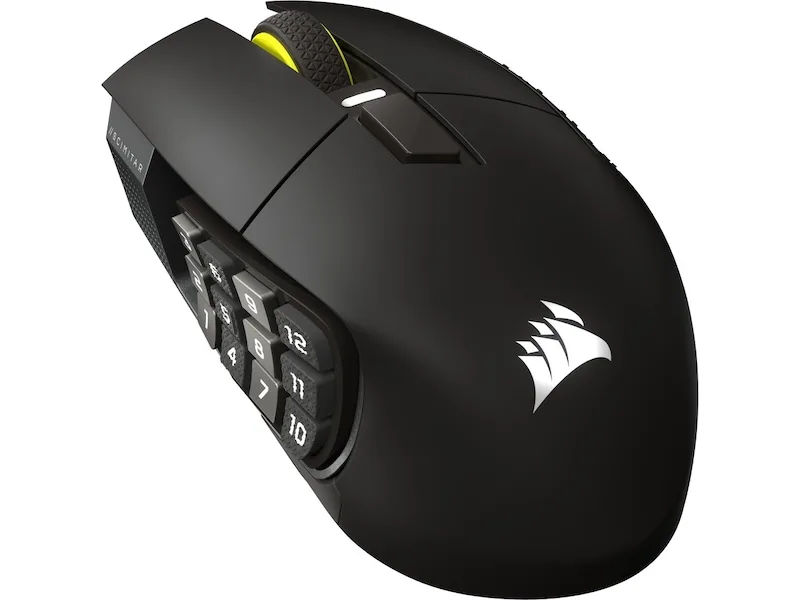 Corsair Scimitar Elite Wireless SE trådlös gamingmus, gunmetal, 33000 dpi