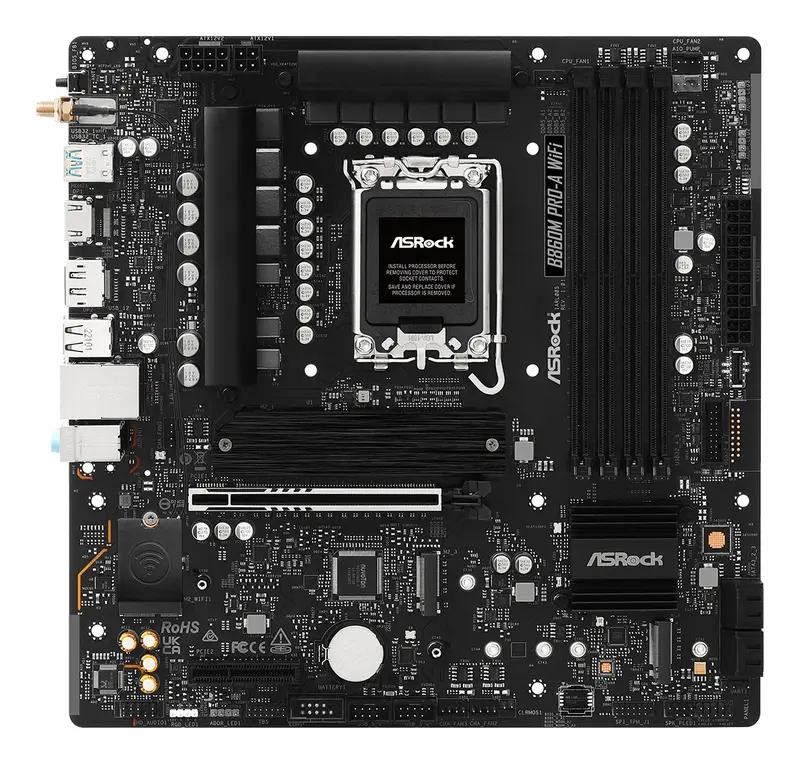 ASRock B860M Pro-A WiFi moderkort, micro ATX, LGA1851