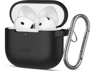 Tech-Protect TECH-PROTECT SILICONE HOOK APPLE AIRPODS 4 BLACK