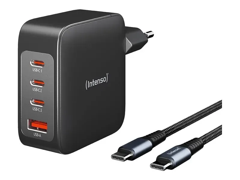 Intenso W140 SET strömadapter 2x USB-C, 1x USB-A, inkl. kabel