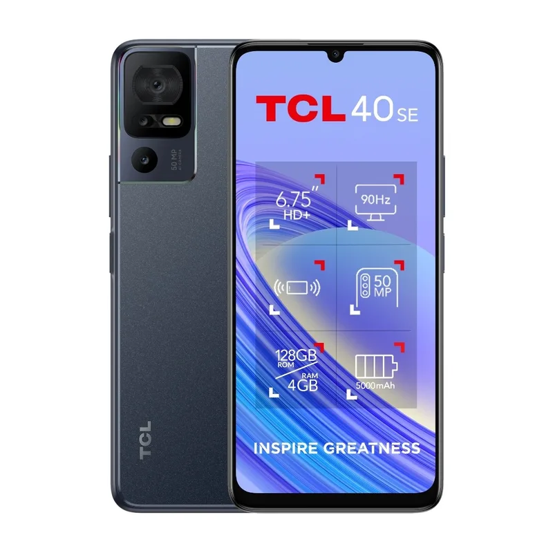 TCL 40 SE 128 GB smartphone mörkgrå