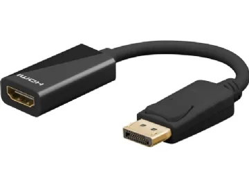 Goobay 75270 DisplayPort till HDMI adapterkabel, 0,1 m