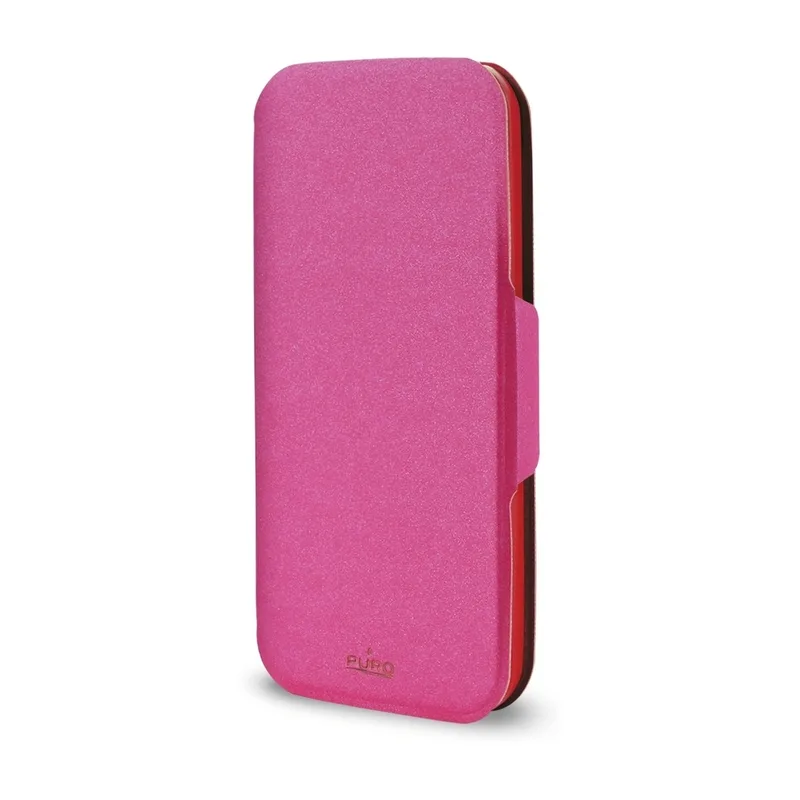 Puro Galaxy S5 plånboksfodral rosa/röd