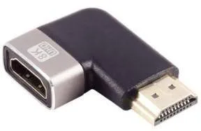 MicroConnect HDMI-adapter hane till hona, 8K, vinklad, svart