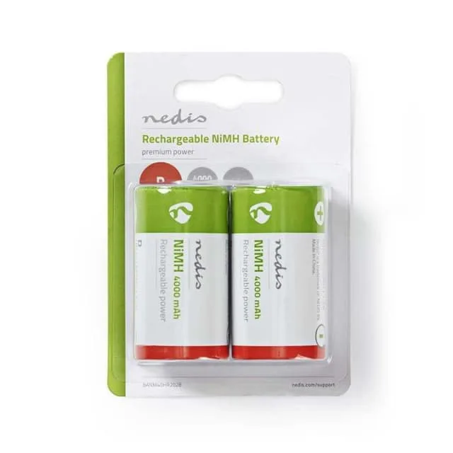 Nedis Uppladdningsbara Ni-MH Batteri D
