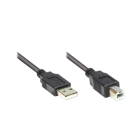 Alcasa USB 2.0 1.8m USB-kabel USB A till USB B svart