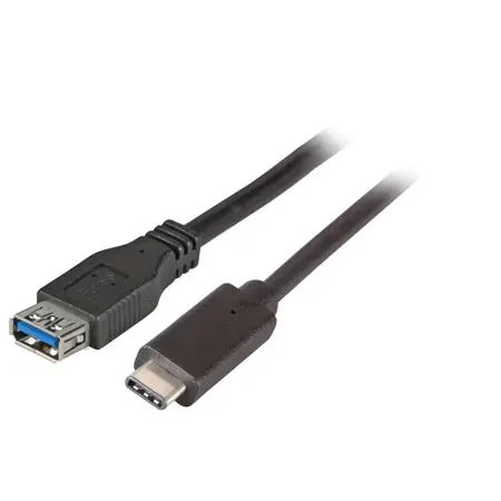 EFB K5313SW.0,2 USB-kabel USB 3.2 Gen 1 USB C till USB A 0,2 m Svart