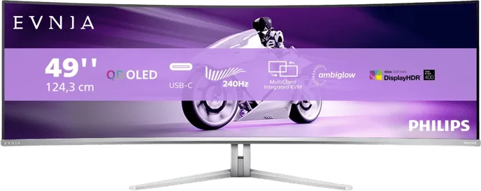 Philips 49" Evnia 49M2C8900 OLED DQHD (1800R) 240 Hz Ambiglow