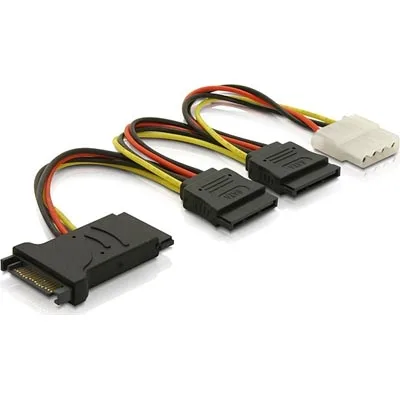 Deltaco intern strömförgrenare SATA till 2xSATA + 1xMolex