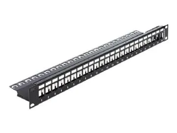 Delock 19" Keystone Patch Panel 24 Port black