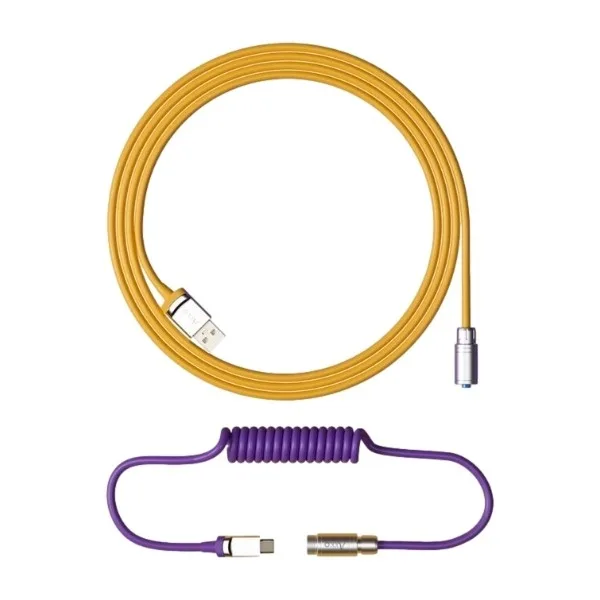 Akkogear Custom Coiled Aviator kabel V2, gul