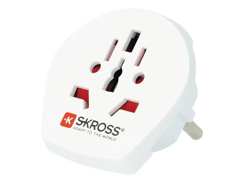 SKROSS World to Europe, reseadapter, 100-250V max 16A, vit