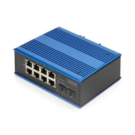 Digitus industriell switch 8 +2-PORTAR E, 8 Gigabit-portar och 2 SFP