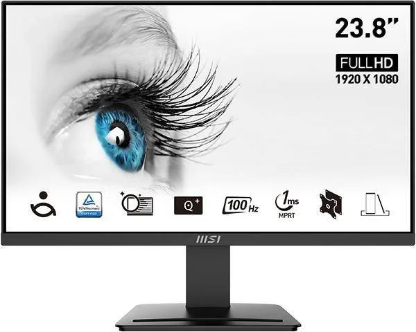 23.8" MSI PRO MP2412, VA 1920x1080, 1 ms, 100Hz, HDMI/DP