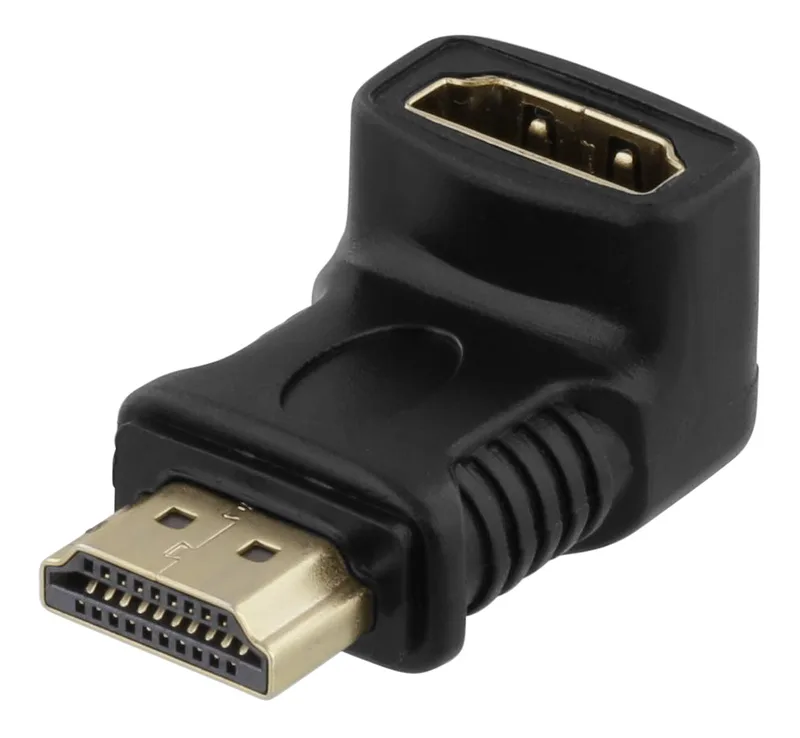DELTACO HDMI-14G HDMI-adapter, Micro HDMI hane till HDMI hona, 0,1 m, svart