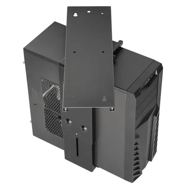 LogiLink EO0004 PC-hållare Underinbyggnad Svart Tillåten belastning upp till vikt: 10 kg