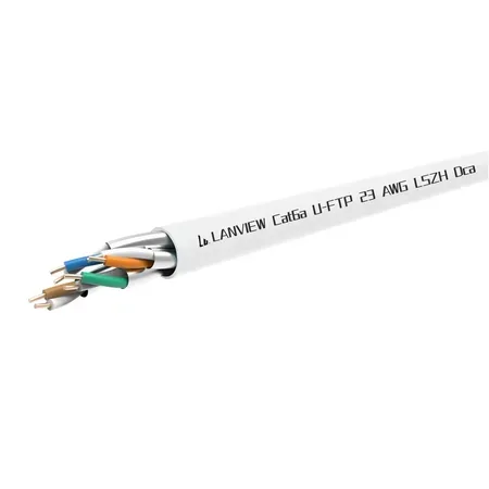 Lanview nätverkskabel Cat6a U-FTP 4x2xAWG23 LSZH, 305 m, vit