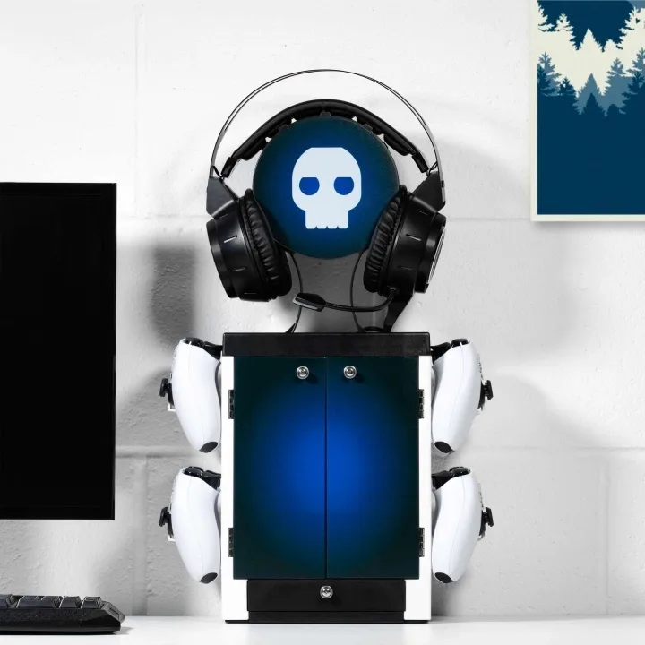 Numskull PS5-inspirerat blåvitt spelskåp