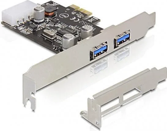 PCI-Express kort 4xUSB 3.0 DeLOCK, ström via molex