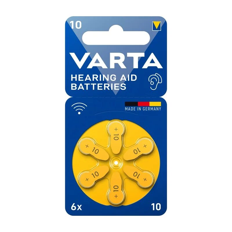 Varta 10 hörapparatsbatterier, 6 st