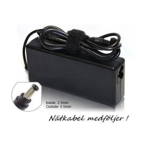 AC Adapter till Fujitsu Siemens, 20V 4.5A 90W (5.5x2.5mm)