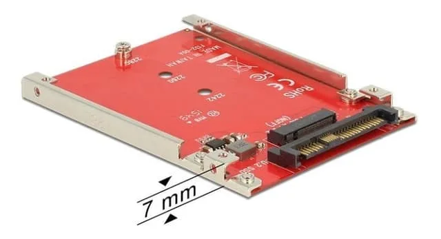Delock - Adapter för lagringsfack - 2.5" to M.2