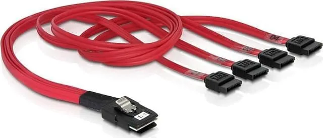 Delock - SATA/SAS-kabel - 4-vägs