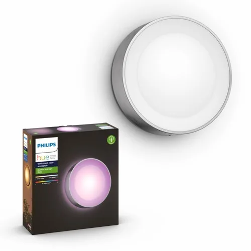 Philips Hue Daylo vägglampa för utomhusbruk, rostfritt stål
