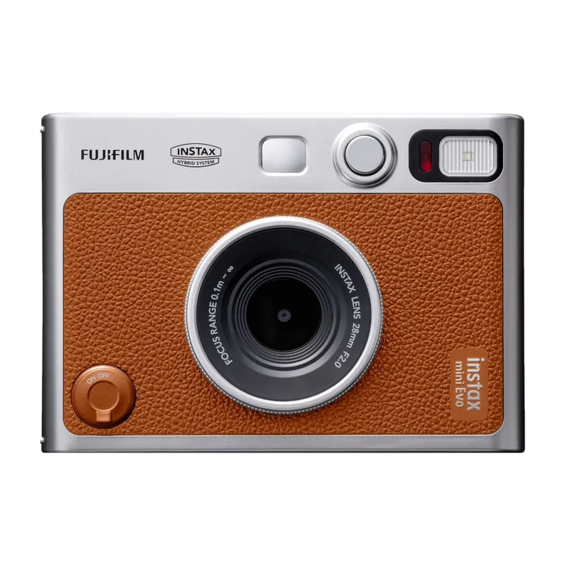 Fujifilm Instax Mini Evo Hybrid snabbkamera, brun