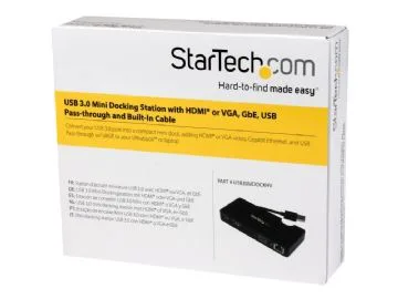 StarTech.com USB 3.0 to HDMI or VGA Adapter Dock