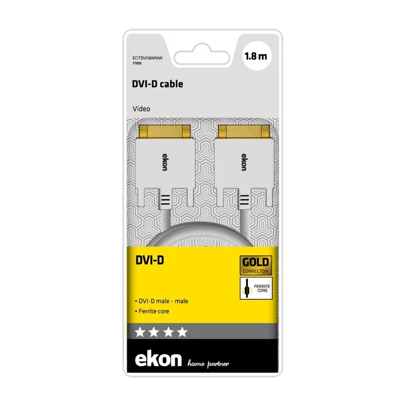 ekon DVI-D-kabel 1,8 m