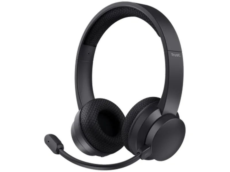 Ayda wireless ENC headset, On-Ear Bluetooth, 10 m range, upp till 24 t användningstid, noice cancelling mic